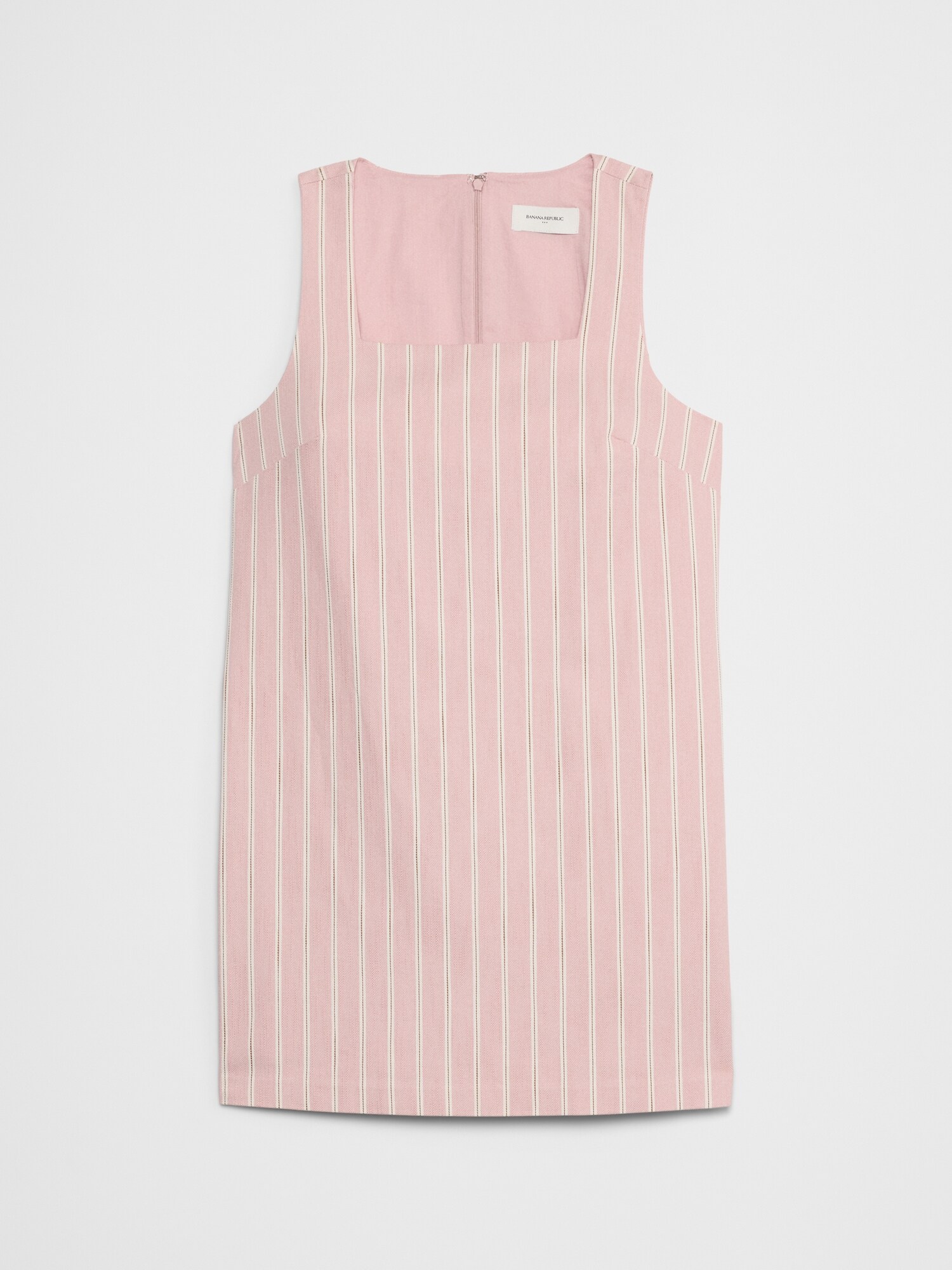 Square-Neck Mini Shift Dress