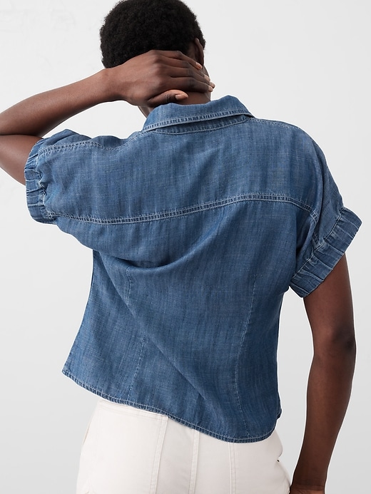 トップス WASHED CHAMBRAY POPLIN SKIPPER SHIRT A.PRESSE Washed Chambray Shirt 23SAP-02-01H (23SAP-02-01H