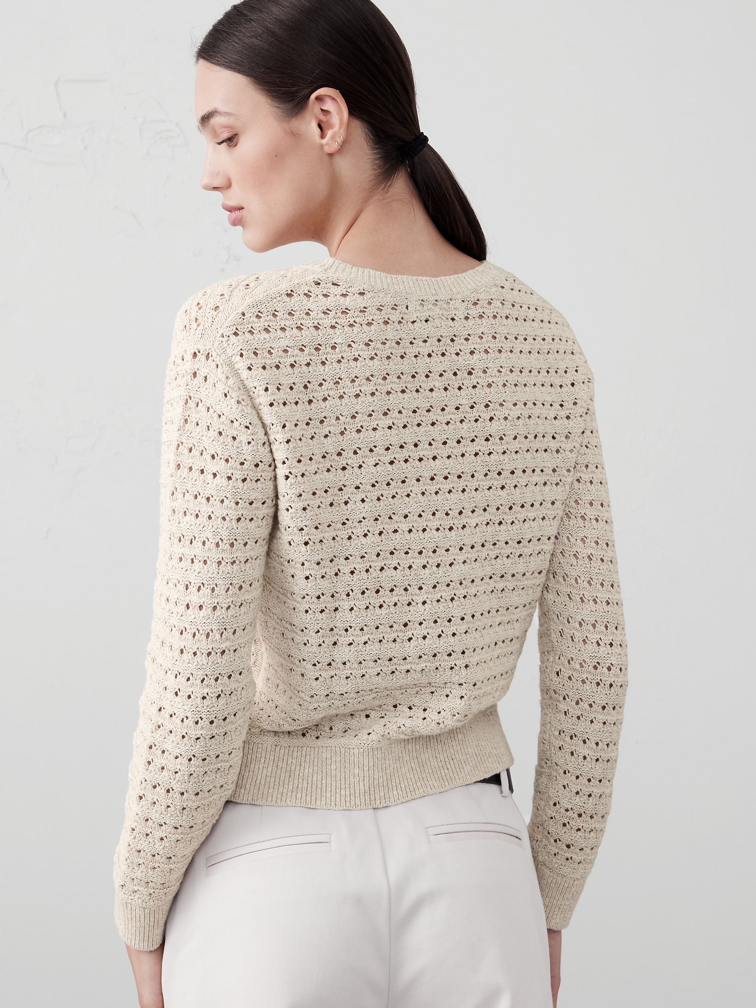 Open Stitch Pullover Sweater