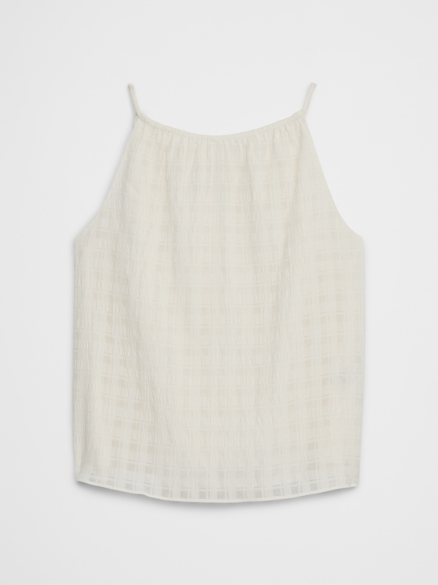 Jacquard Gathered Halter Top