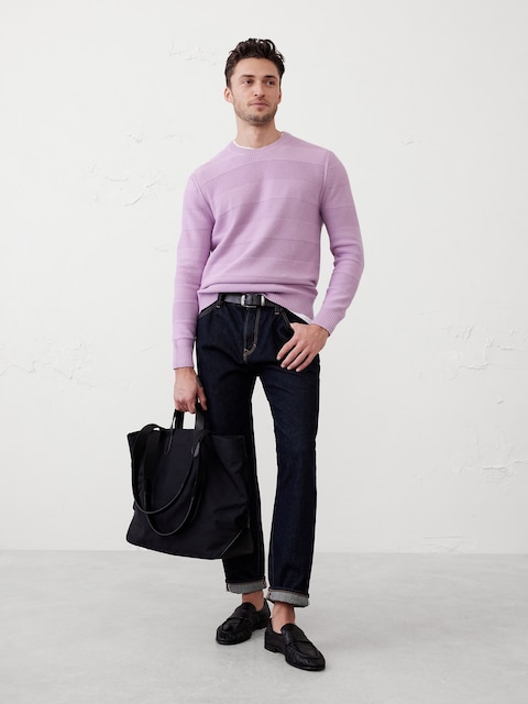Textured Striped Sweater