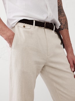 【こうすけ】 BANANA REPUBLIC Slim-Straight Linen-Blend Trouser | Banana Republic Factory
