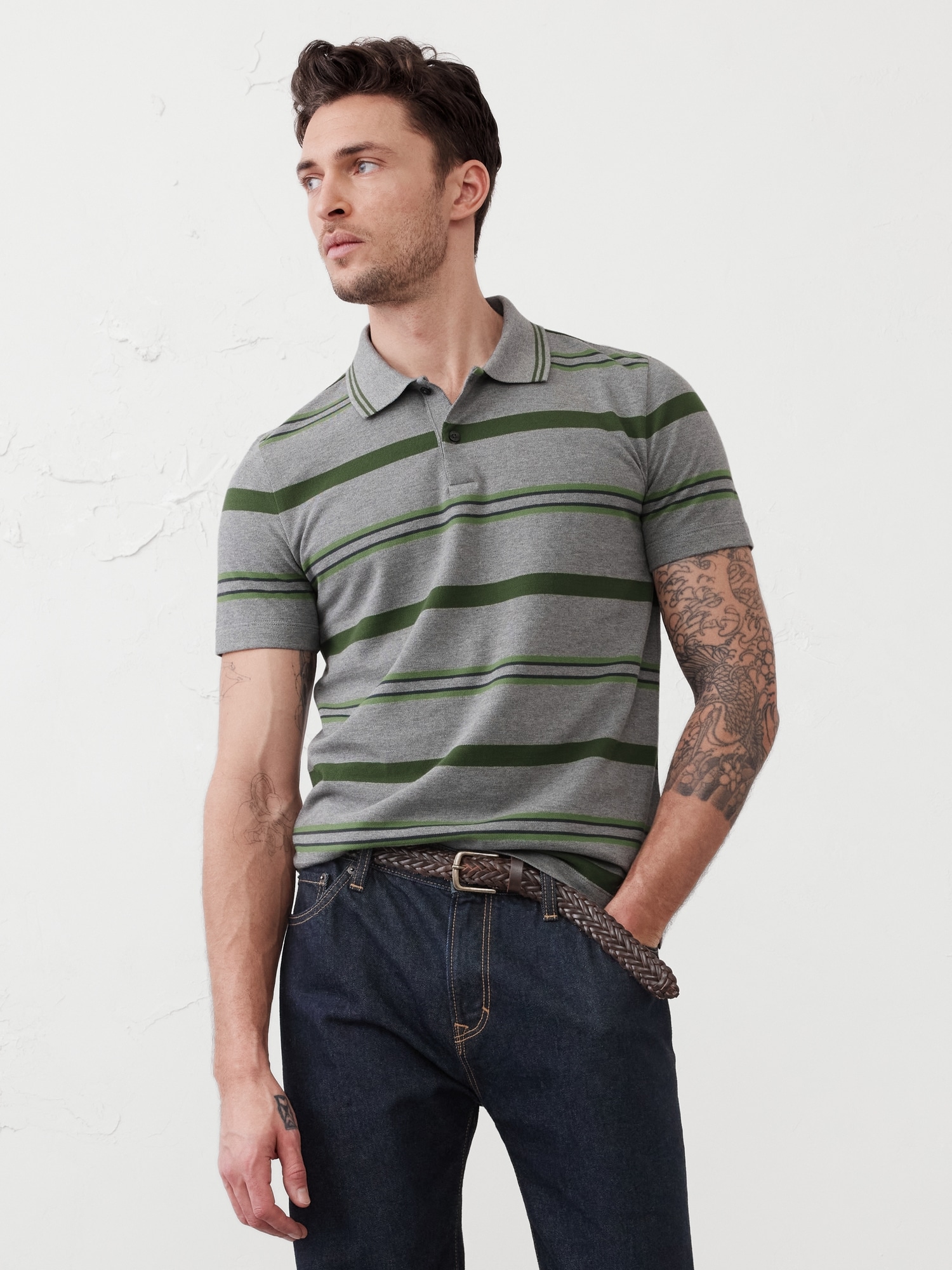 Slim Cotton Pique Polo