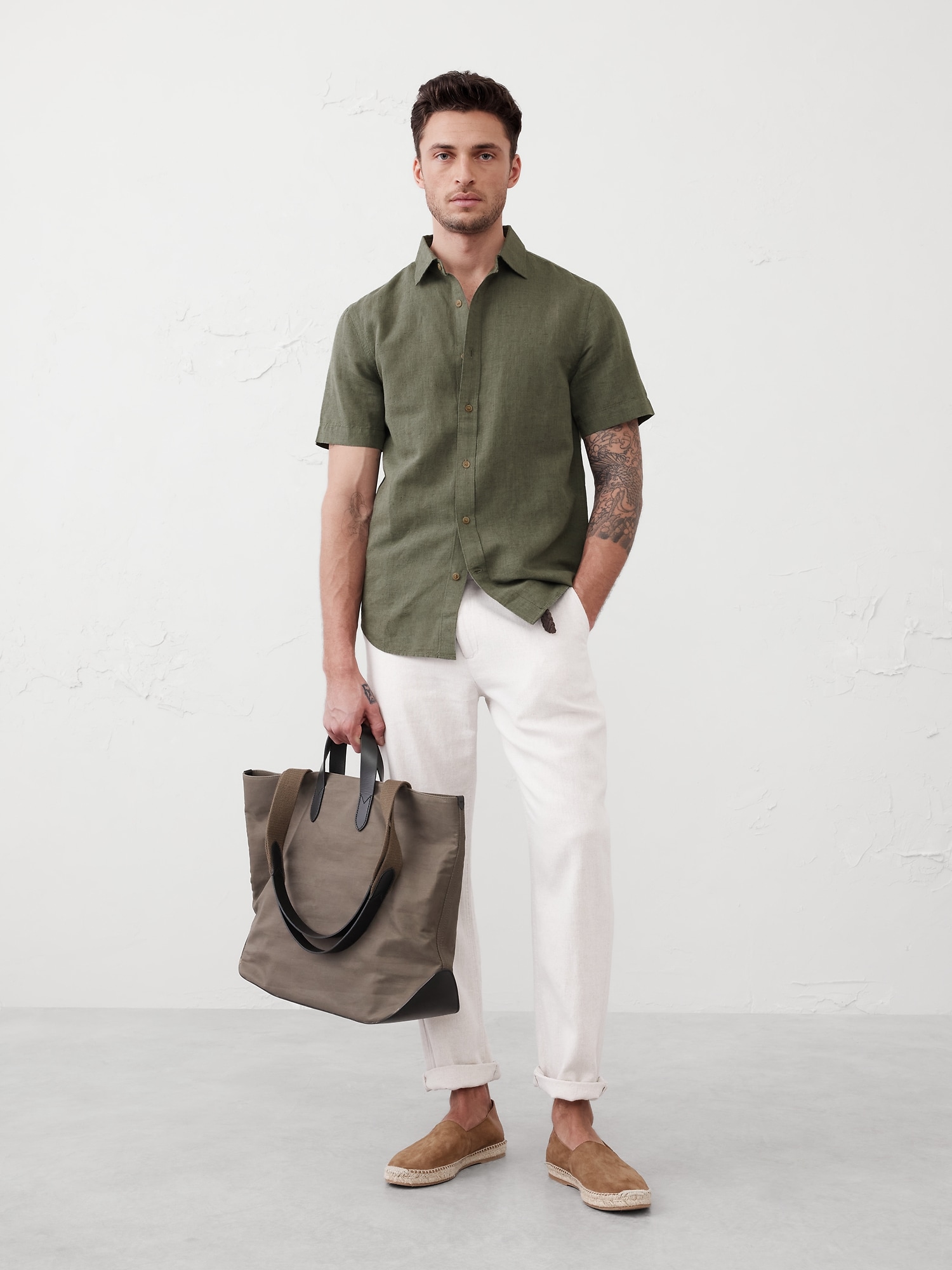 Slim Linen-Blend Shirt