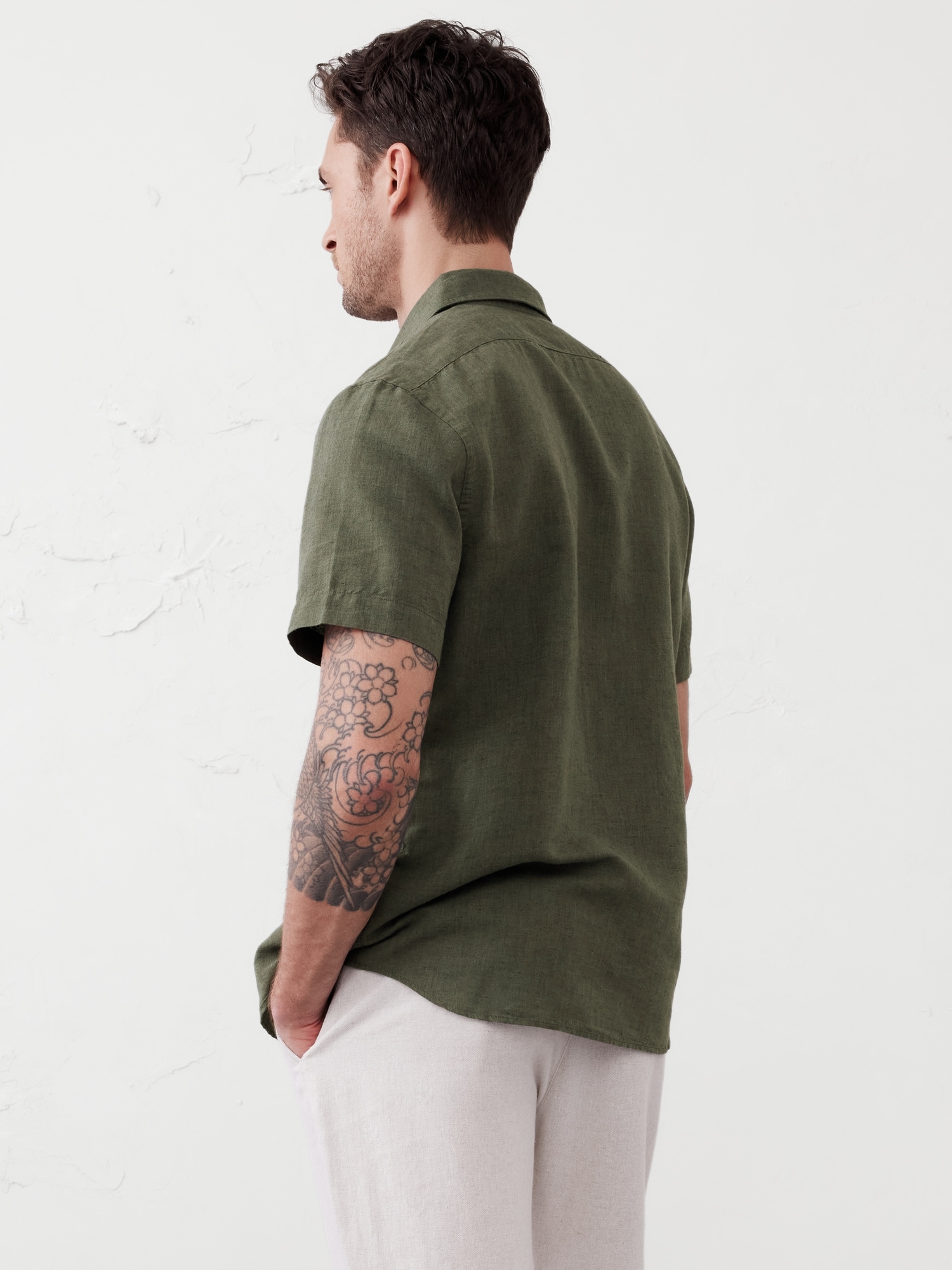 Slim Linen-Blend Shirt