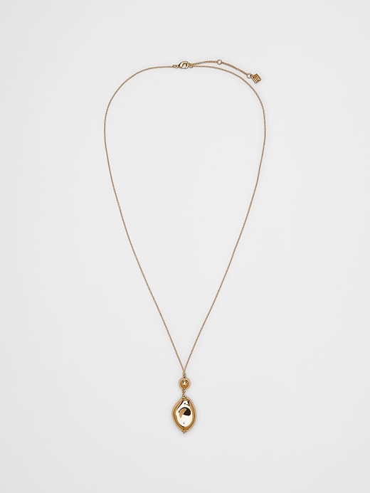 Mixed Metal Interlock Necklace