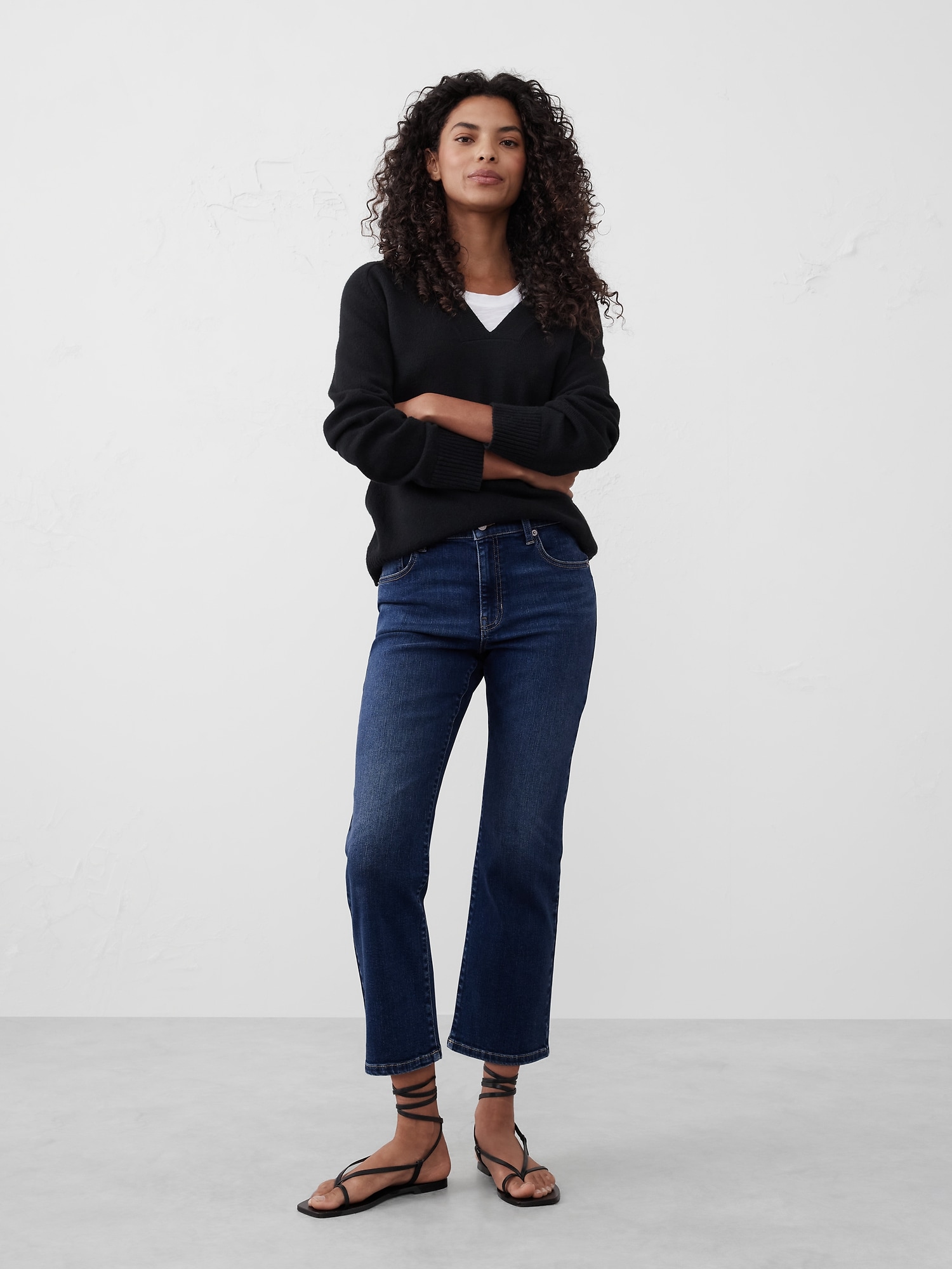 High-Rise Bootcut Cropped Jean