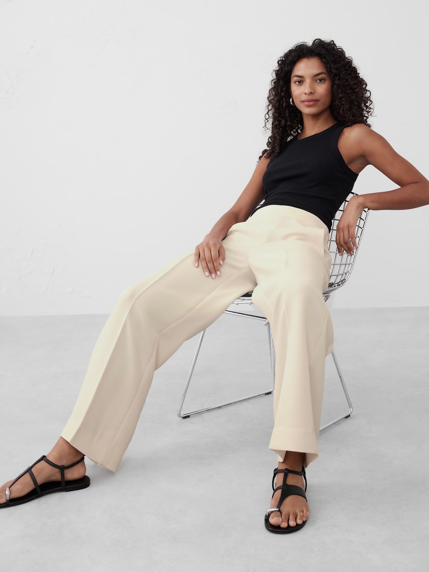 Hayden Crepe Wide-Leg Pant