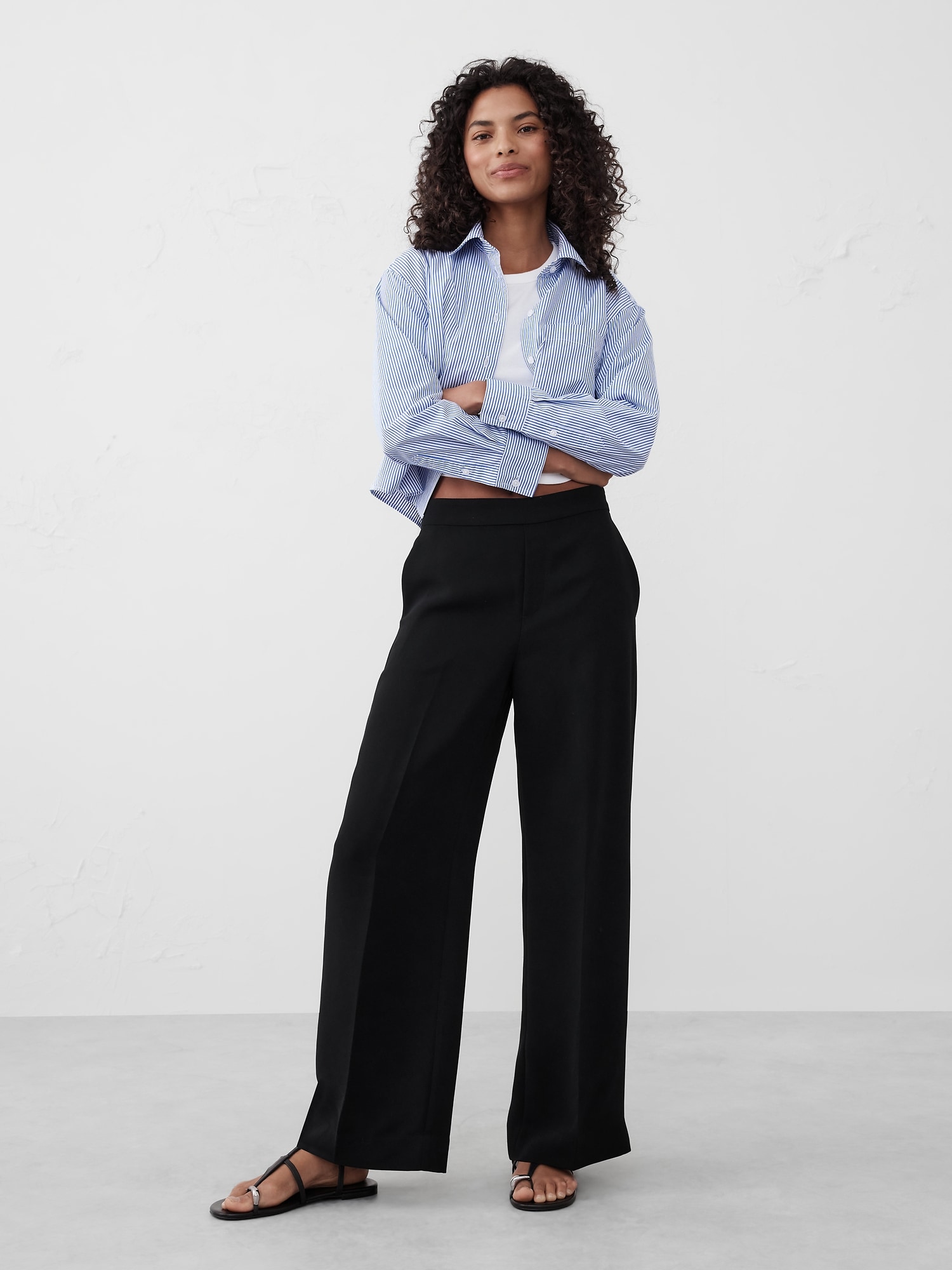 Hayden Crepe Wide-Leg Pant