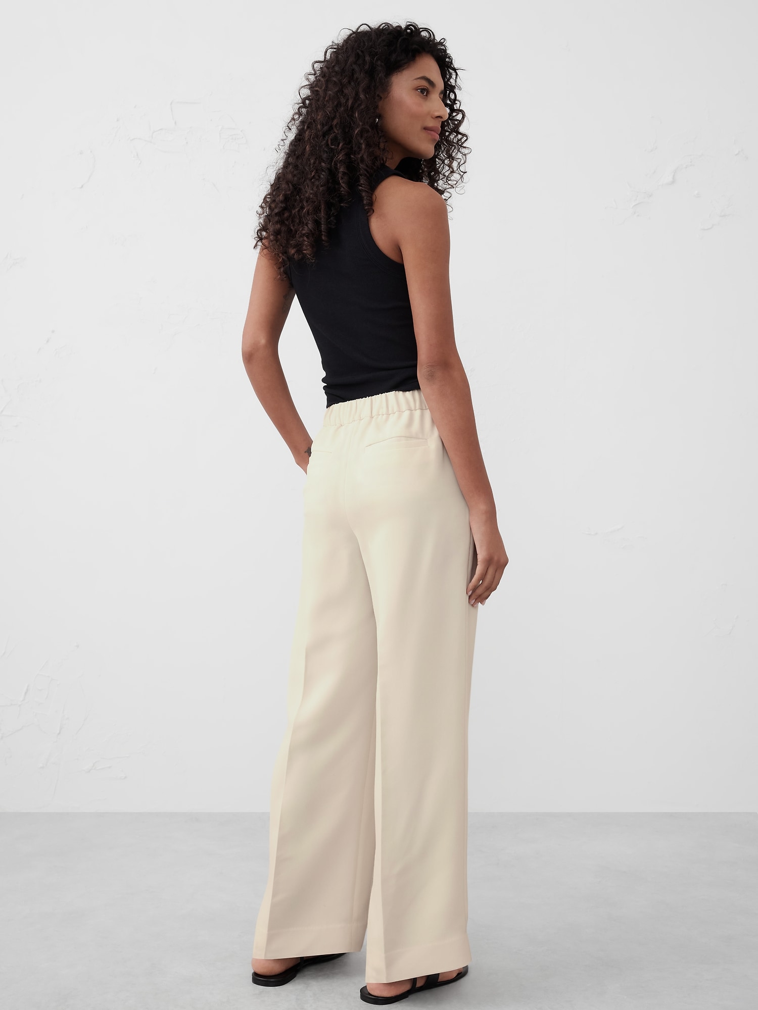 Hayden Crepe Wide-Leg Pant