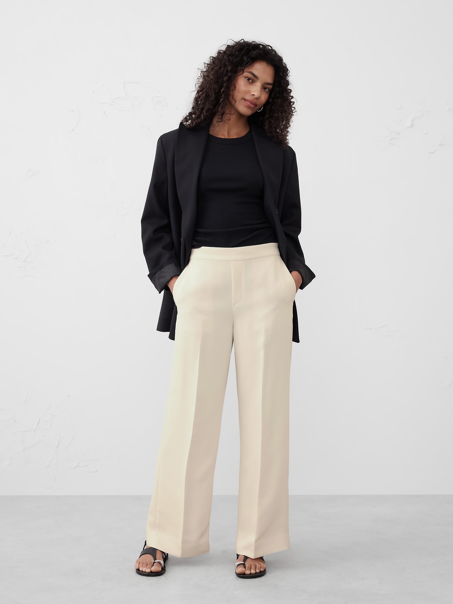 Hayden Crepe Wide-Leg Pant