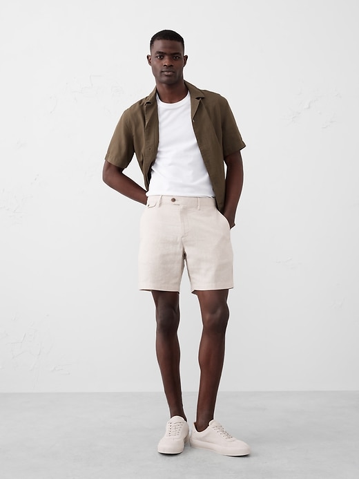 Athletic Linen-Blend Pant