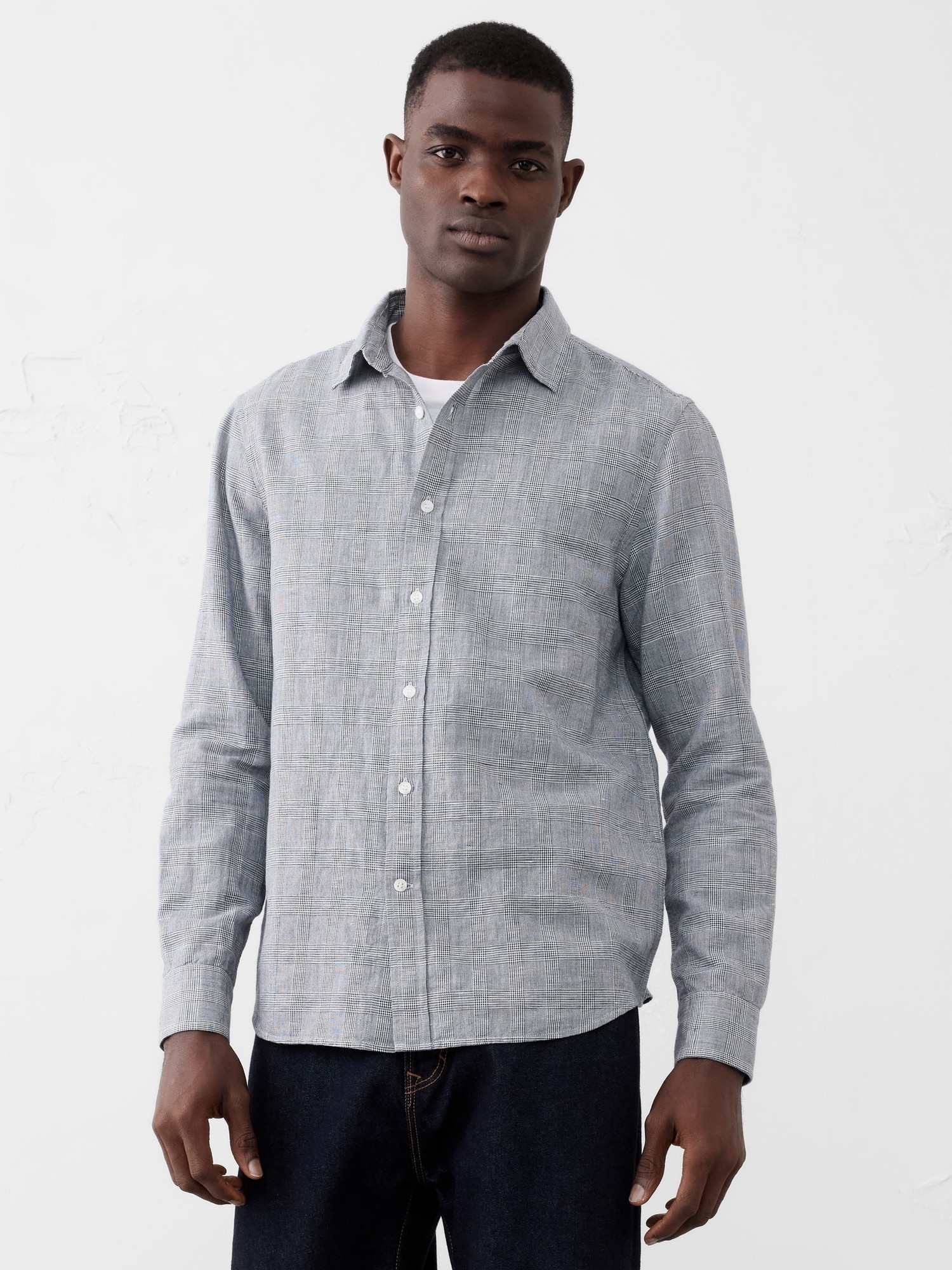 Linen-Blend Shirt