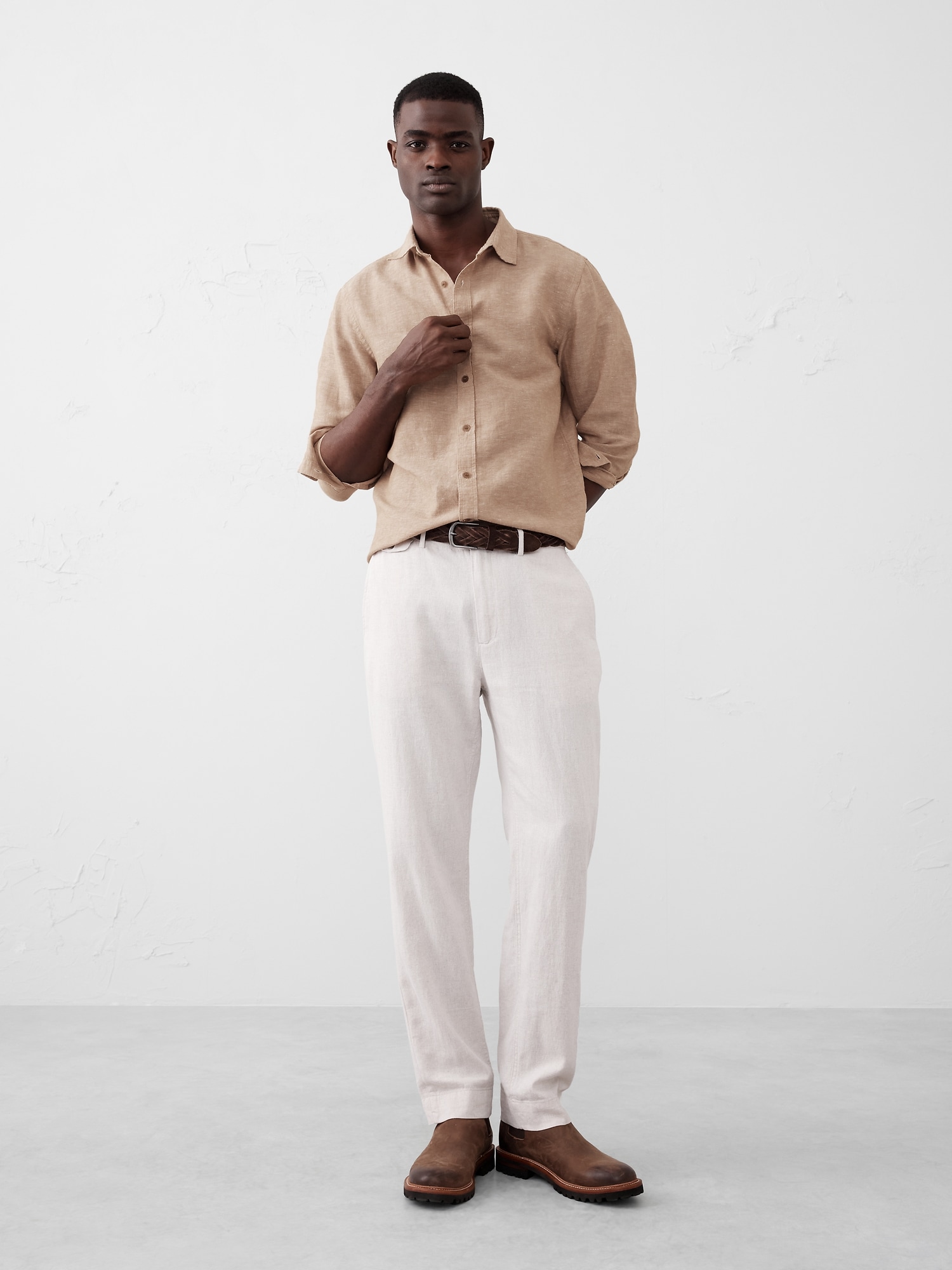 Linen-Blend Shirt