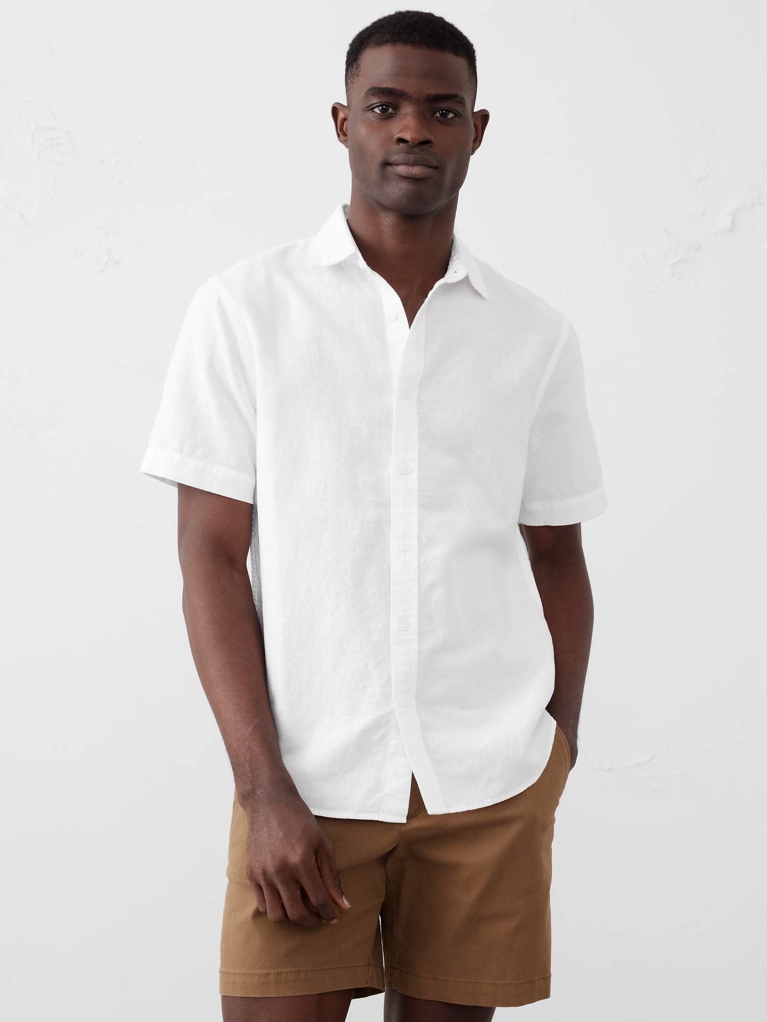 Slim Linen-Blend Shirt