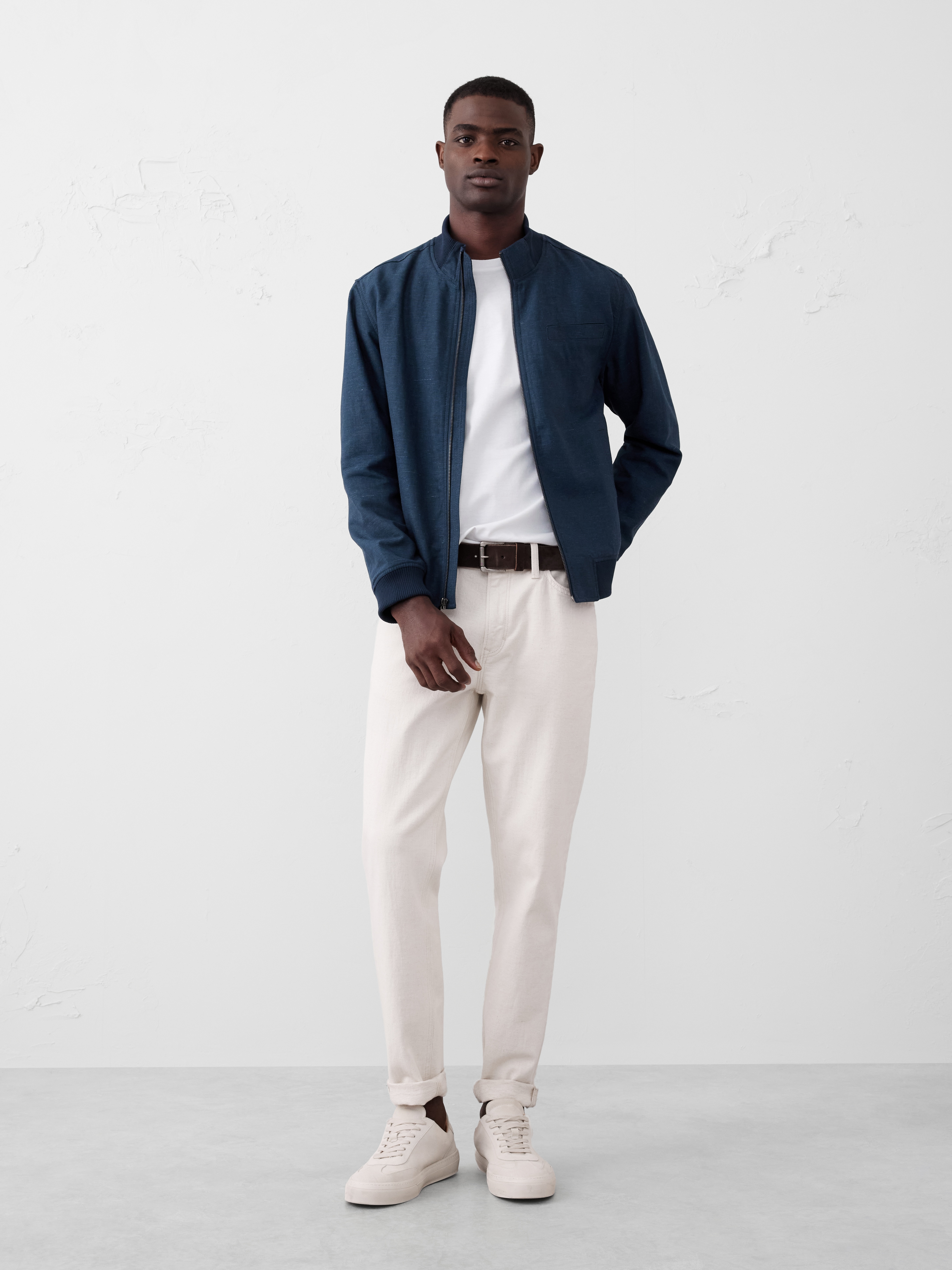 Cotton-Linen Bomber Jacket | Banana Republic Factory