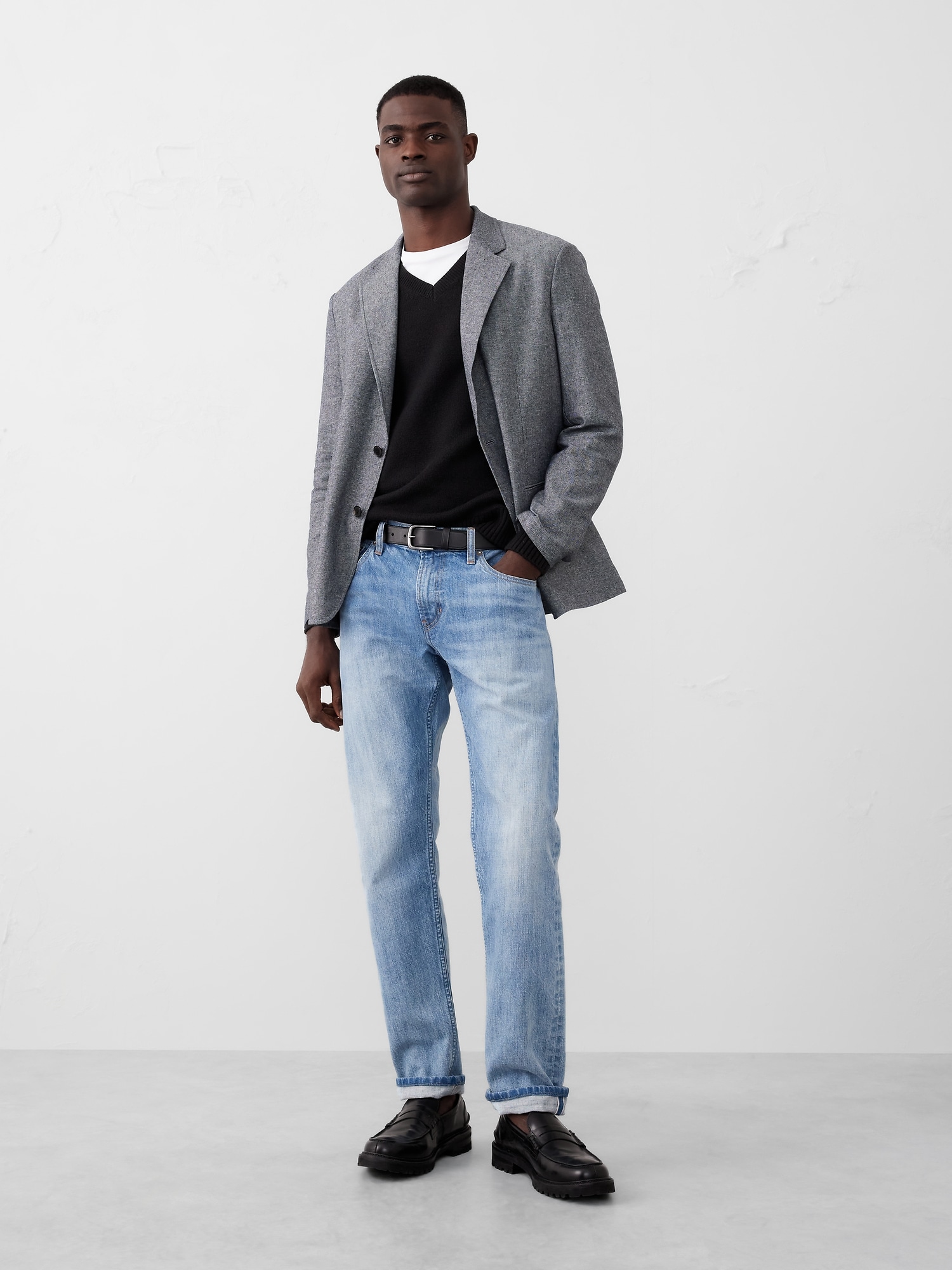 Tailored-Fit Linen-Blend Twill Jacket