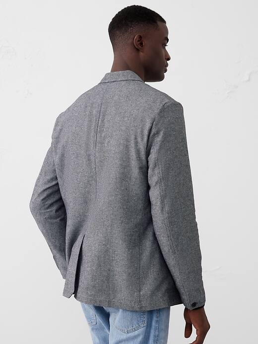 Tailored-Fit Linen-Blend Twill Jacket