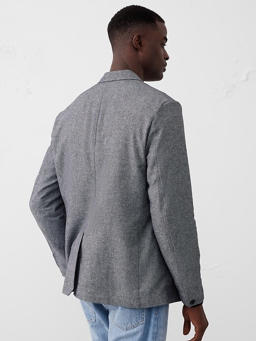 Tailored-Fit Linen-Blend Twill Jacket