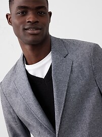 Tailored-Fit Linen-Blend Twill Jacket