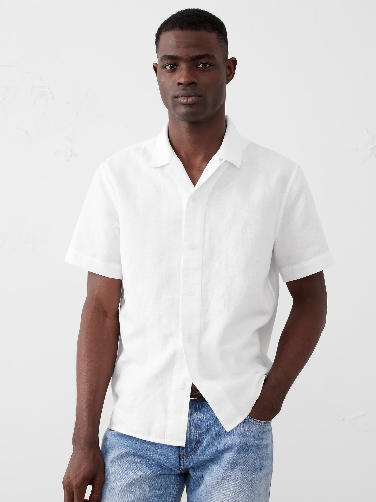 Linen-Blend Resort Shirt