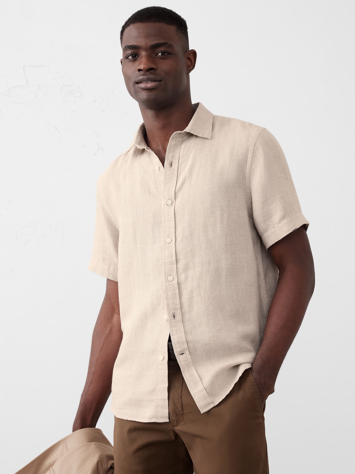 Slim Linen-Blend Shirt