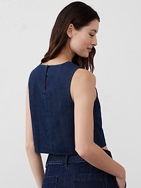 Cropped Denim Shell