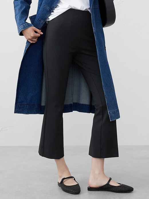 【PORTERNA】25SS★ PRTN)Ribbed banding pants Bootcut Cropped Ponte Pull-On Pant | Banana Republic Factory