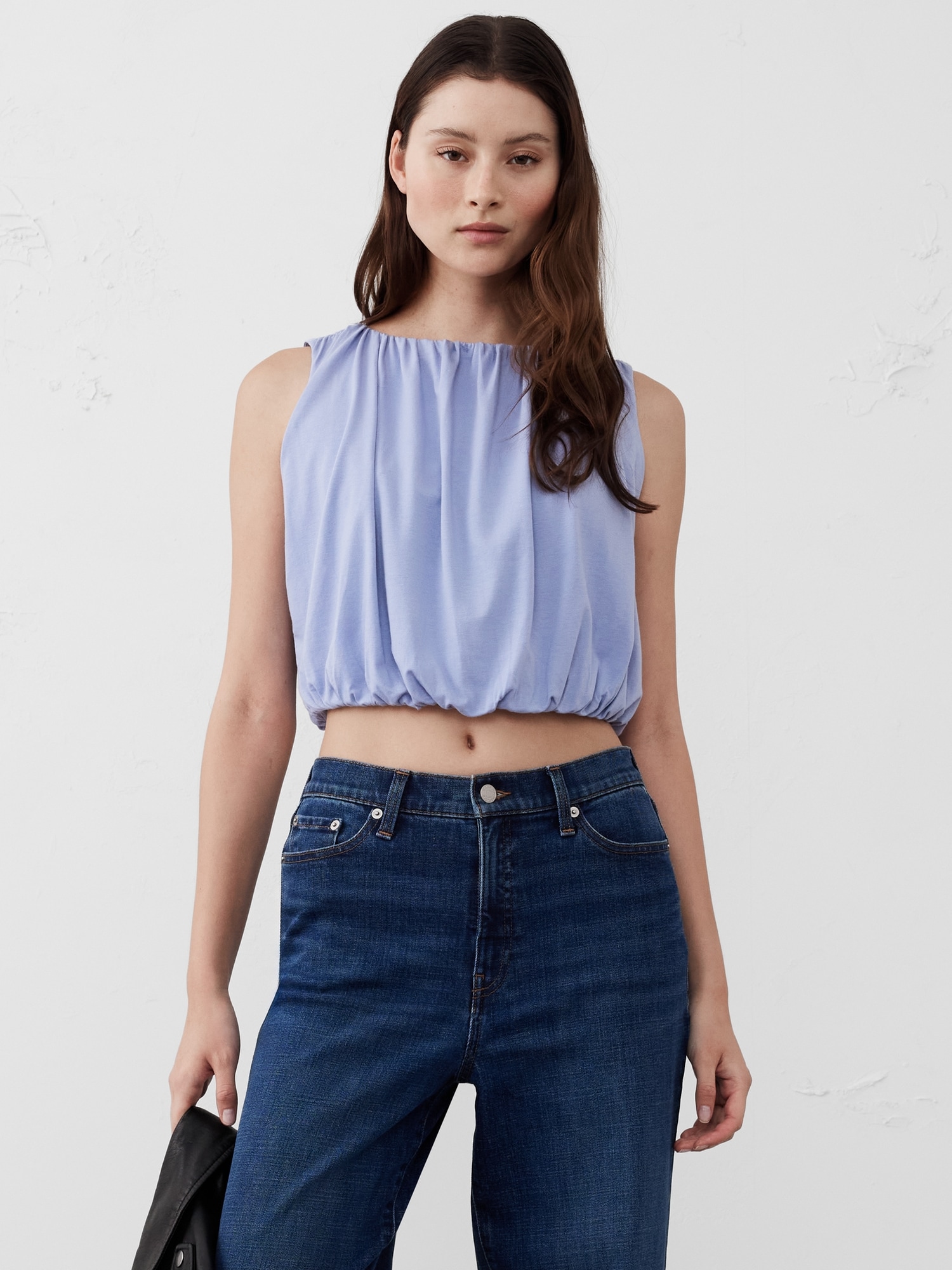 Drapey Shirred Bubble Top