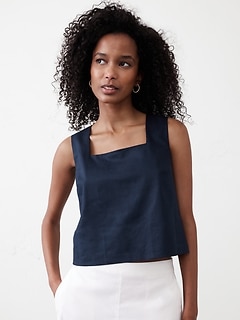 トップス archi Linen no-sleeve square top Sleeveless Linen Square Neck Top by Moon River | Rent the Runway