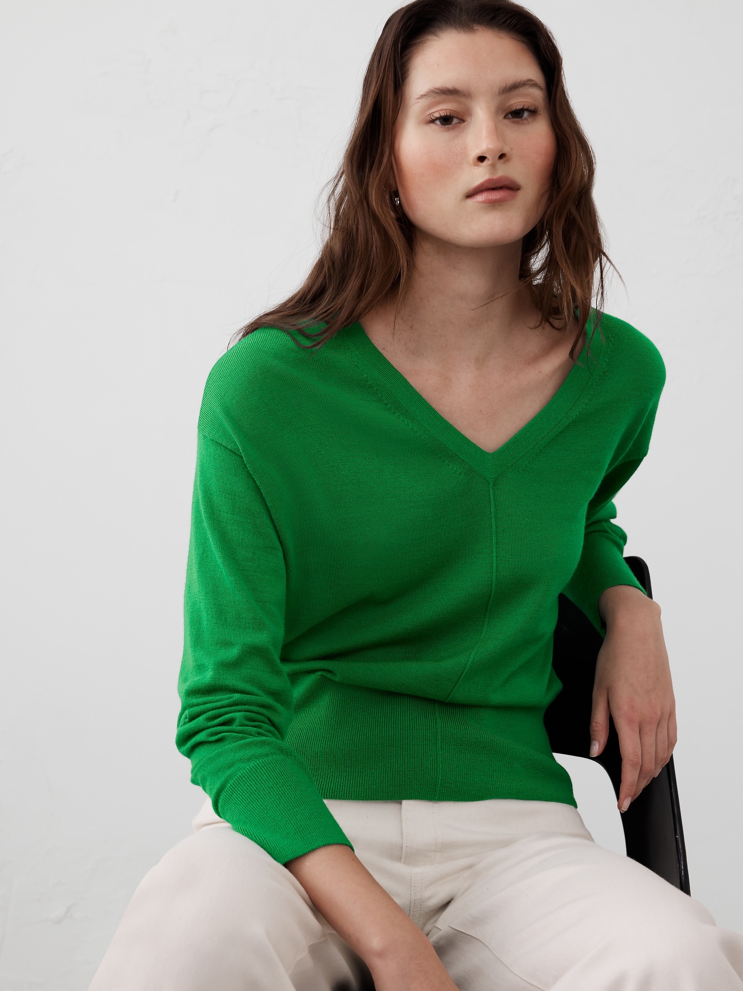 Merino Wool V-Neck Sweater