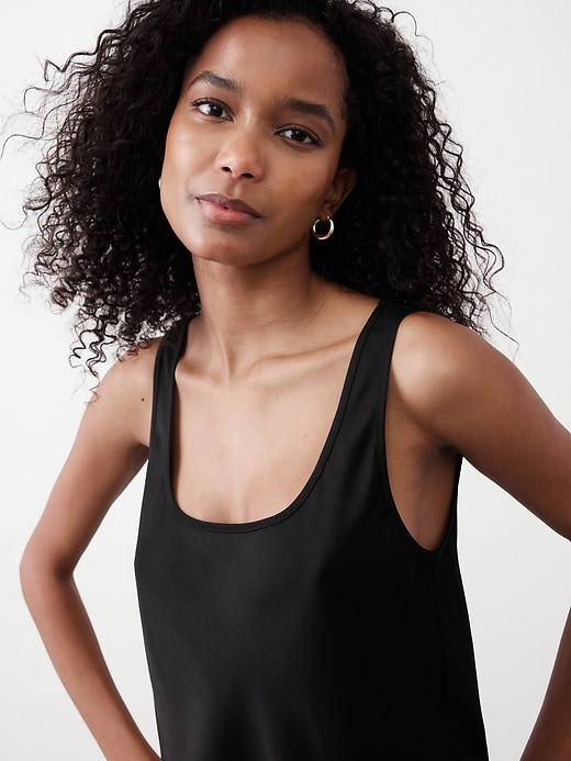 【新品】CLANE クラネ / BASIC SILKY TANK TOP Silky Essential Tank | Banana Republic Factory