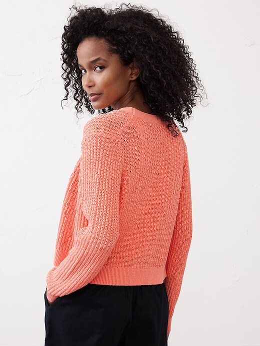 Cropped Textured Cardigan