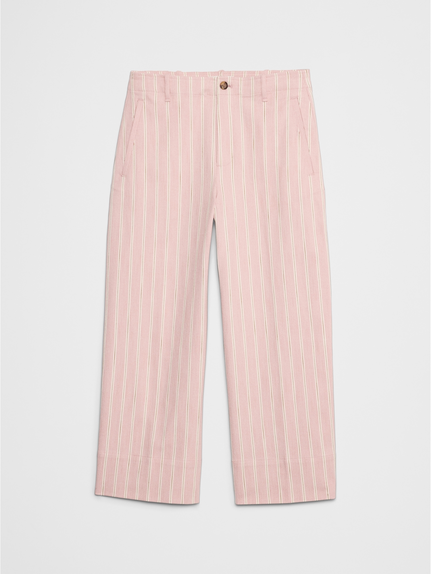 Twill Wide-Leg Crop Pant