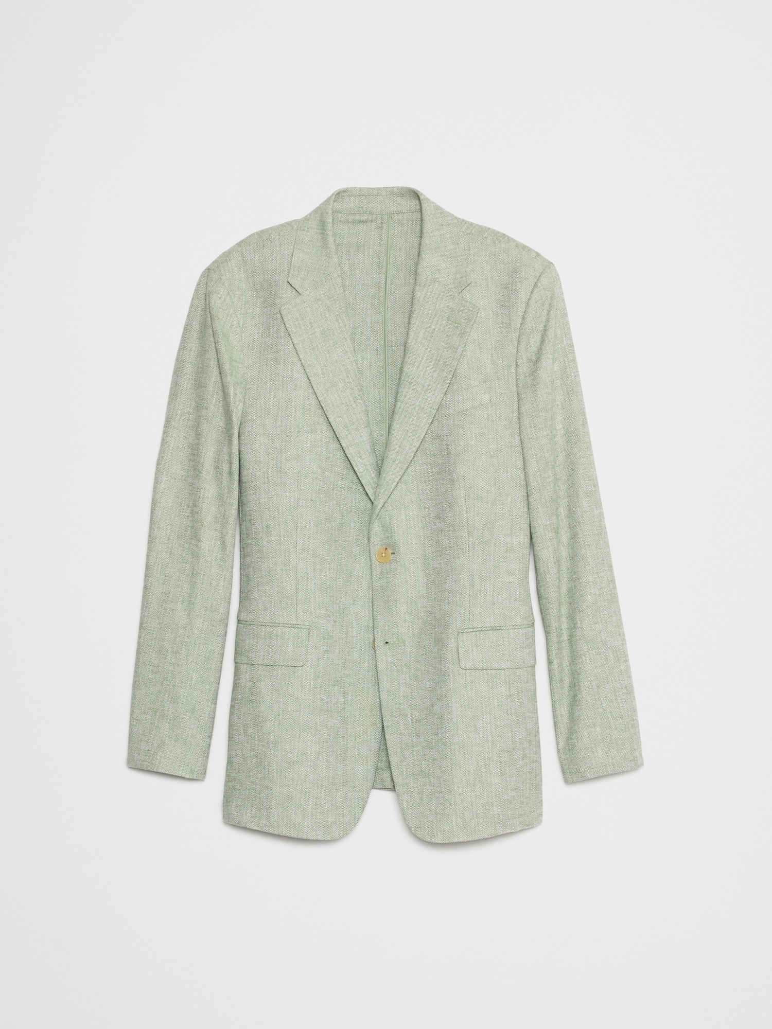 Tailored-Fit Linen-Blend Herringbone Suit Jacket