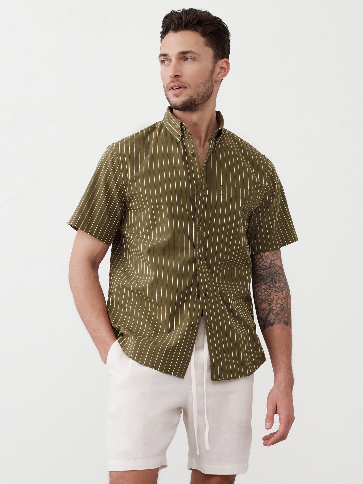 Slim Softwash Cotton Shirt