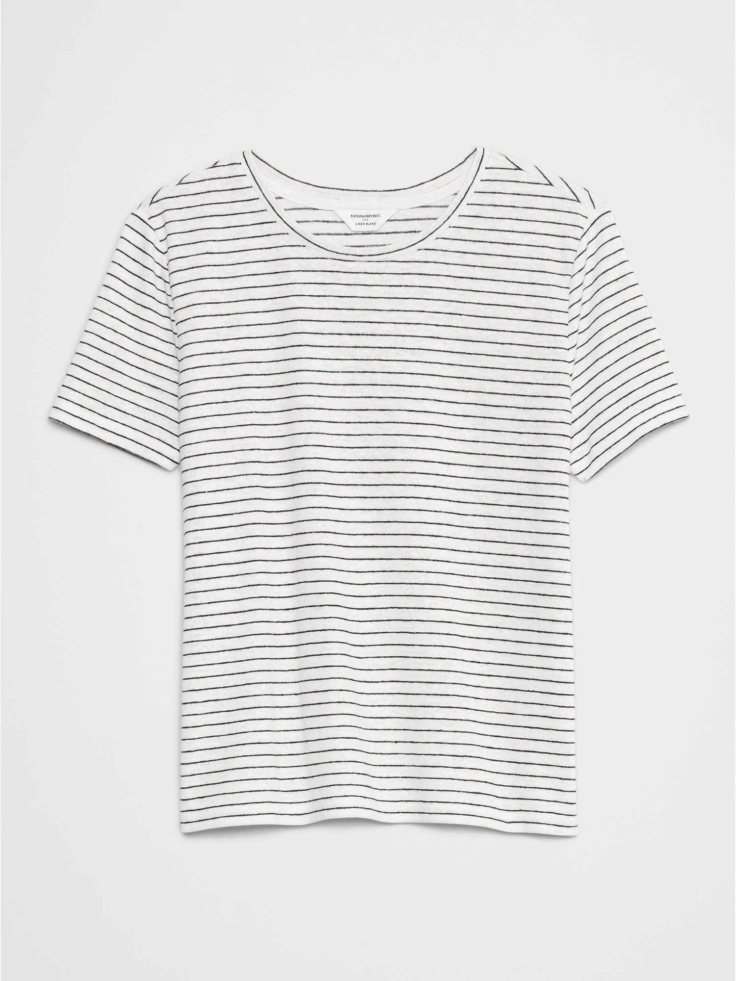 Linen-Blend Crew-Neck Top