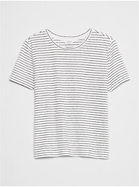 Linen-Blend Crew-Neck Top