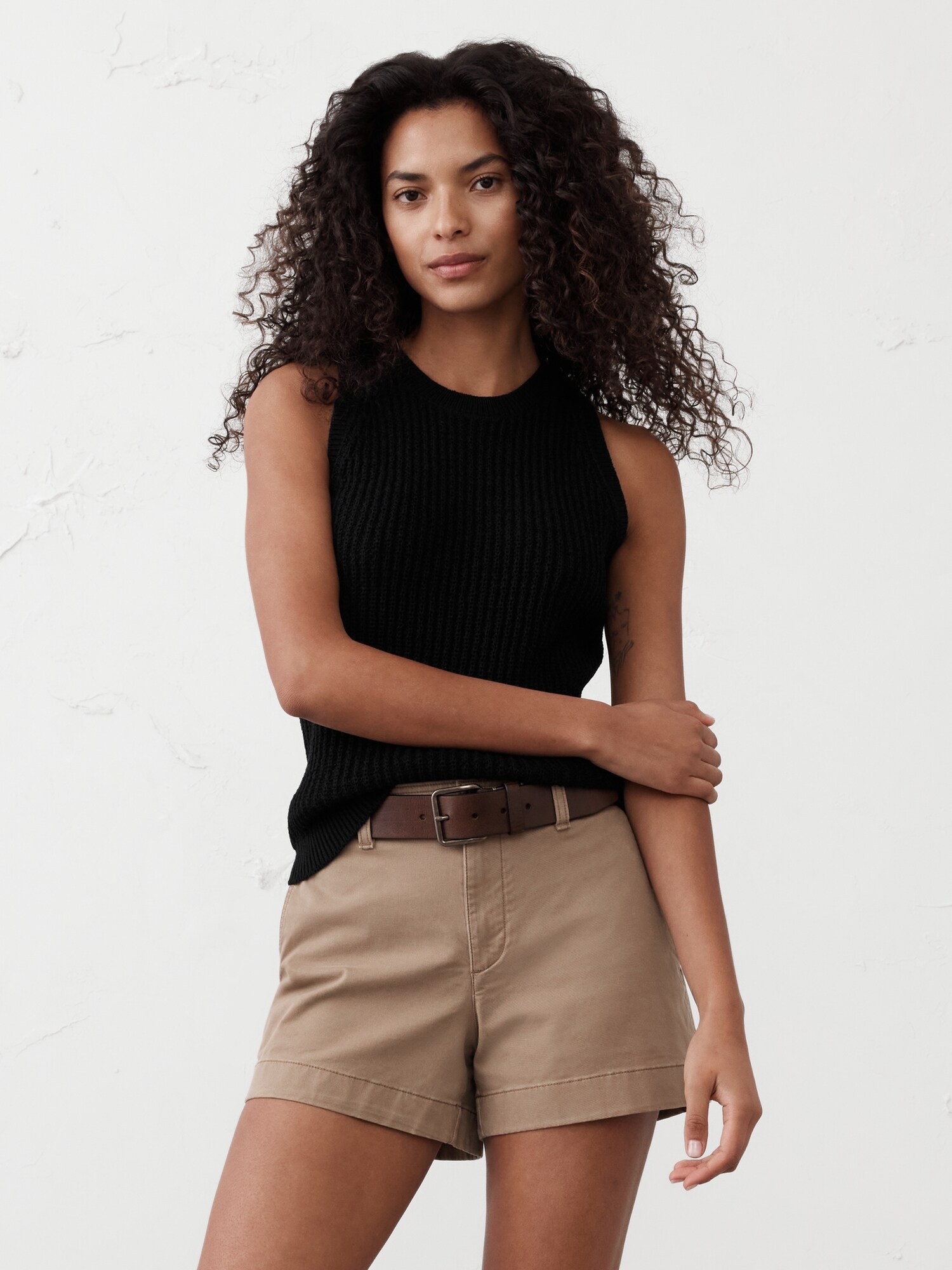 Textured Ribbed Sweater Tank