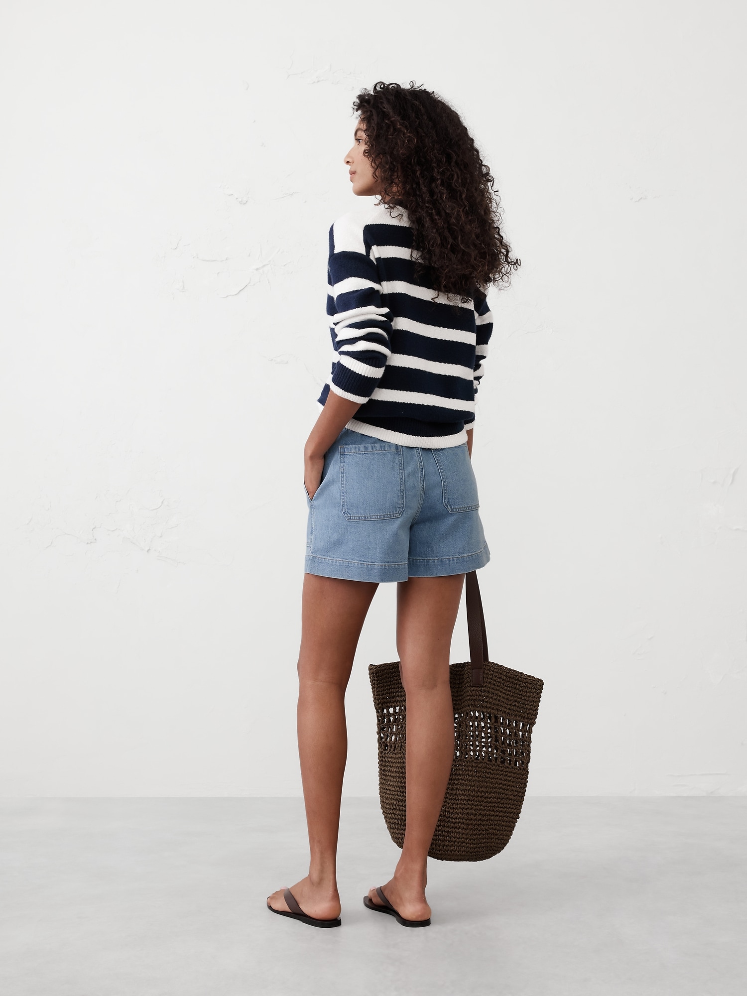 Denim Pull-On Short