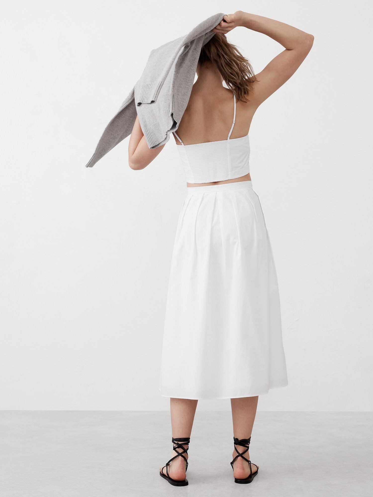 Poplin Midi Skirt
