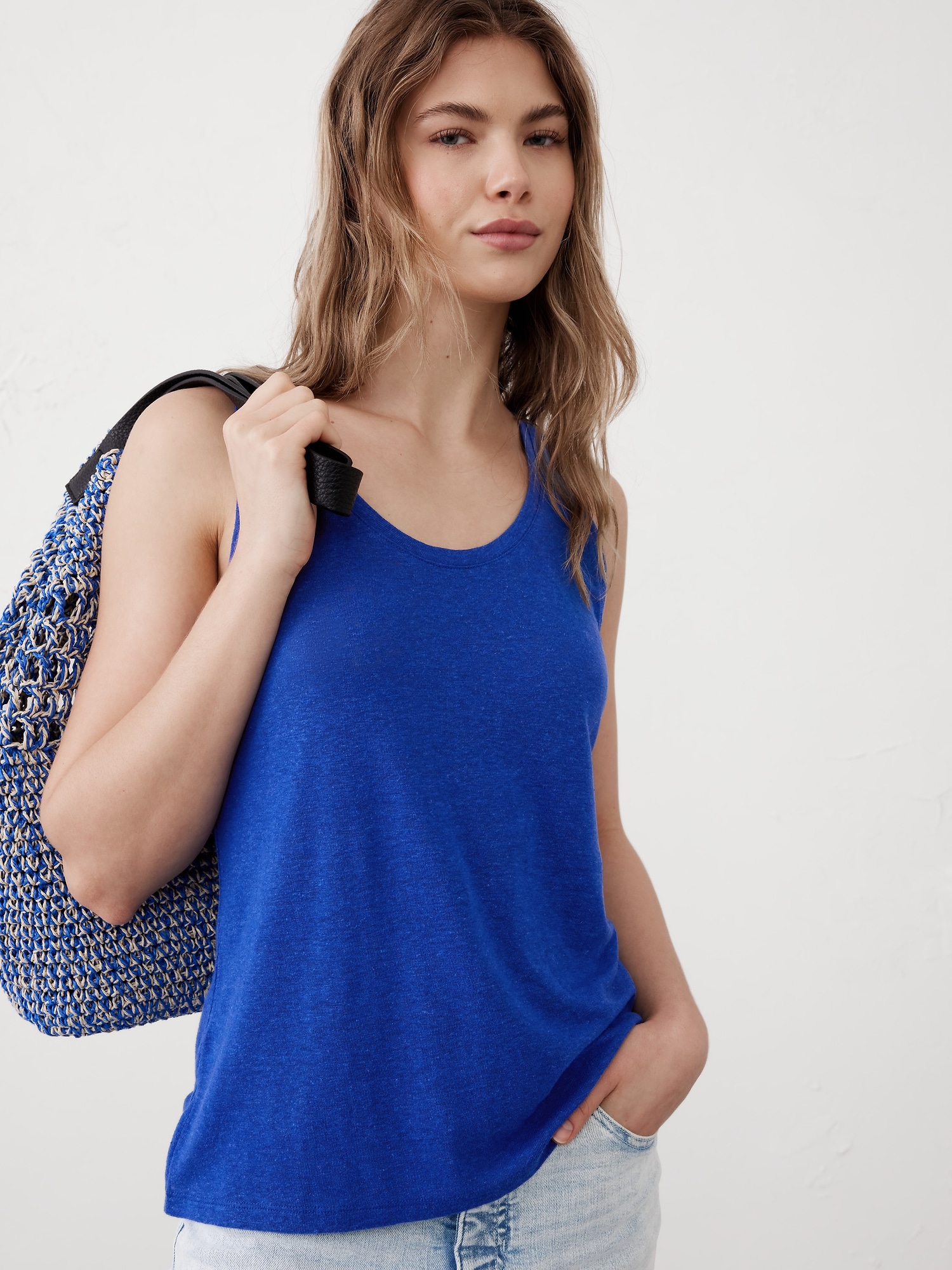 Linen-Blend Tank