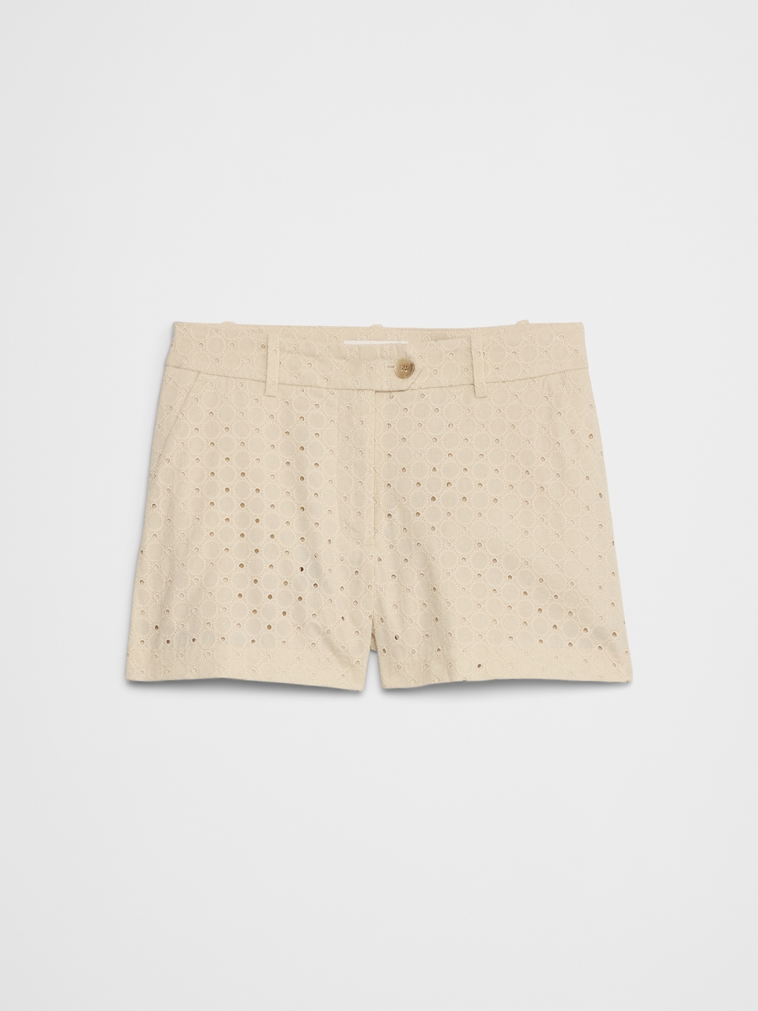 Eyelet Pleated Short