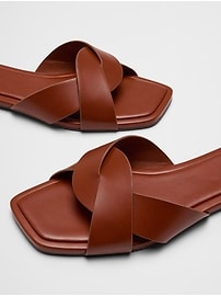 Vegan Leather Braided Sandal