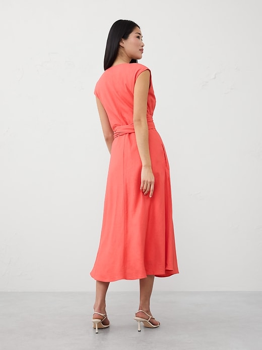 chinese dress ladies The Mama Set Linen Wrap Dress main image 0