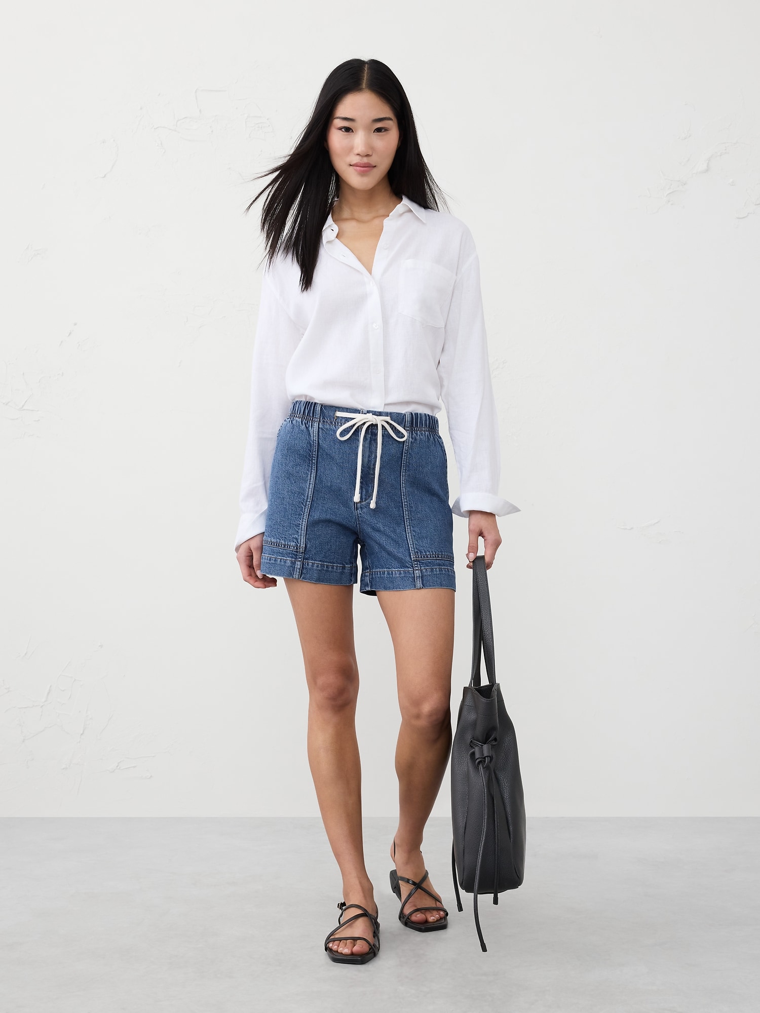 Denim Pull-On Short