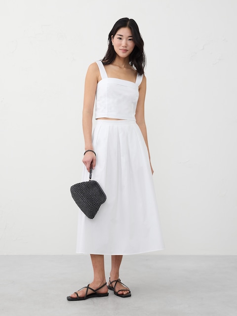 Cross-Back Cropped Top