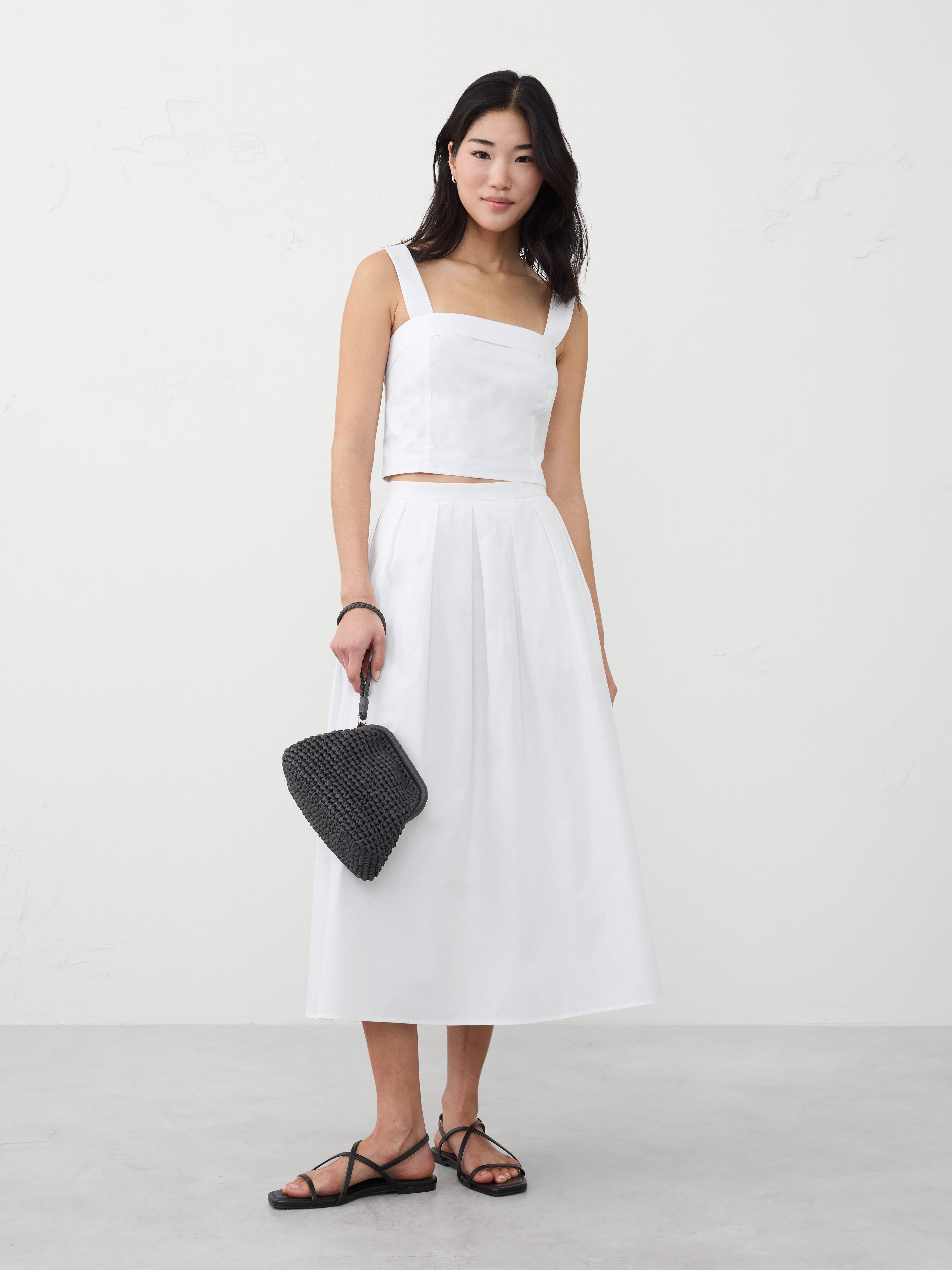 Cross-Back Cropped Top