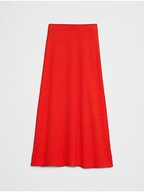 Textured Midi Sweater Skirt