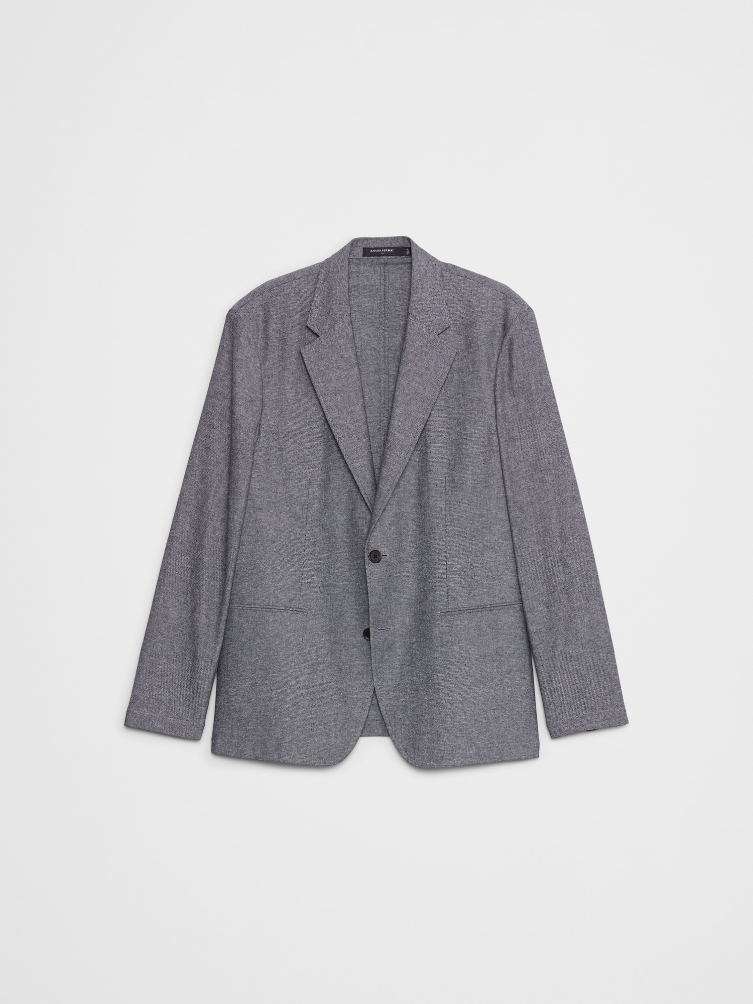 Tailored-Fit Linen-Blend Twill Jacket